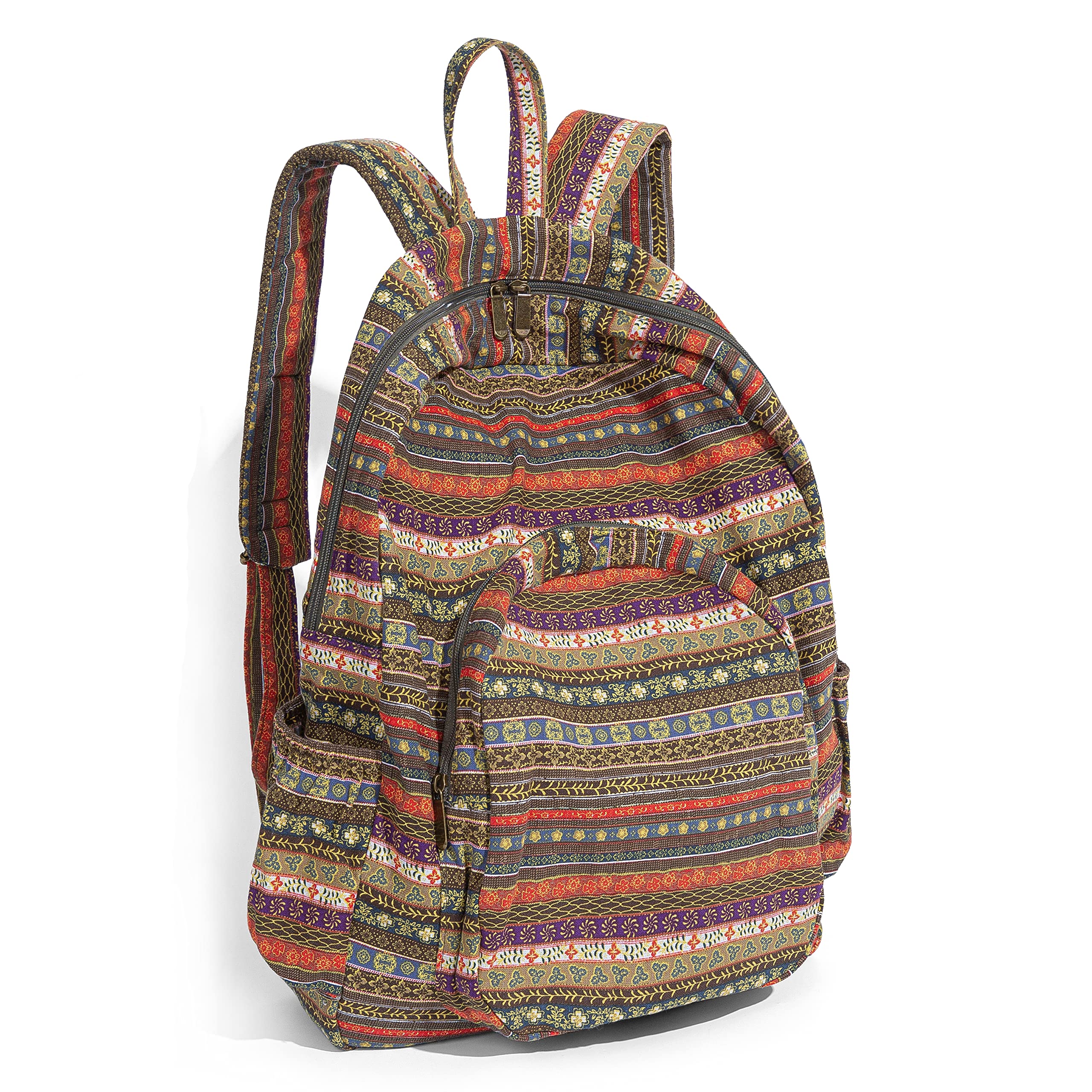 Women Hippie Hand Bag Large Capacity Bohemian Bag for Tourists Fashion Portable (Green Yellow)
| Women Bohemian Hippie